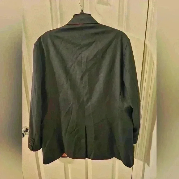 Hilfiger Rare Made In Italy Super 120's Blue Blazer 3 Btn Center Vent - Picture 6 of 7